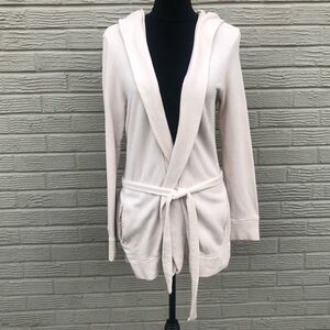 Gap Open Front Soft Cotton Hooded Jacket with Belt M